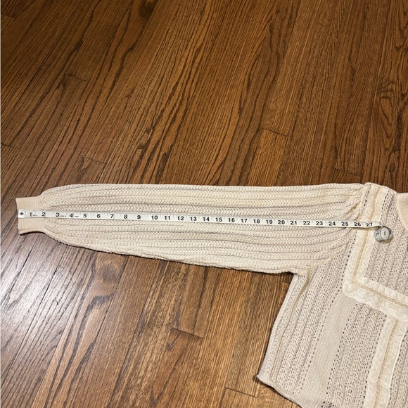 Zara Boho Long Sleeve Top size small off white - Picture 8 of 8